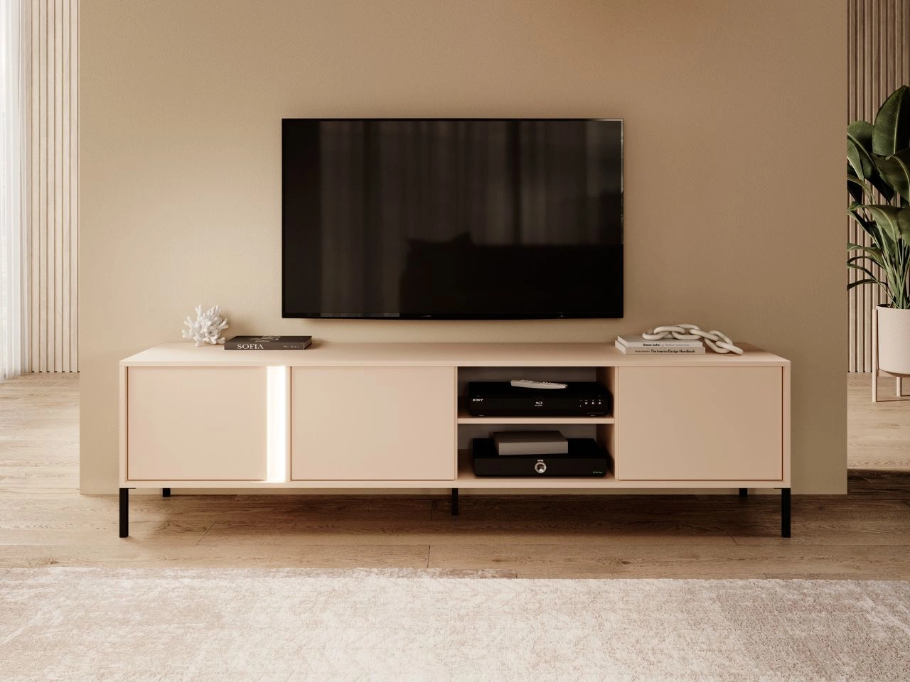 TV-Lowboard mit Türen Dego Beige