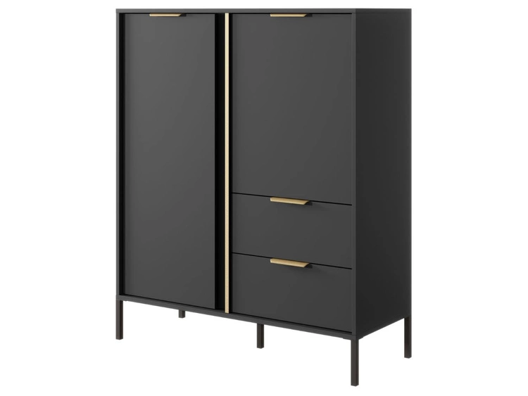 Kommode mit Türen und Schubladen Drino Anthrazit