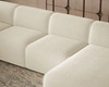 Wohnlandschaft Links Belluno Bouclé-Stoff Hellbeige