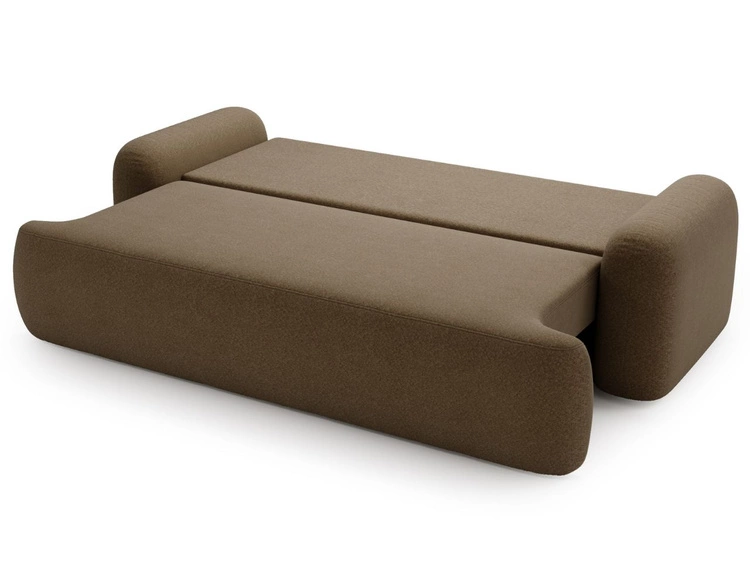 Sofa mit Schlaffunktion und Bettkasten Aurio Braun