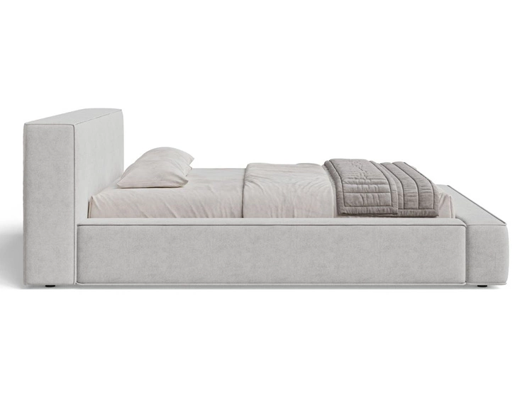 Polsterbett mit Bettkasten und Lattenrost 180x200 Mali Grau