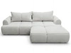 Ecksofa L-Form Rechts mit Schlaffunktion und Bettkasten Bonno Grau