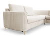Ecksofa L-Form Links mit Schlaffunktion und Bettkasten Limon Beige