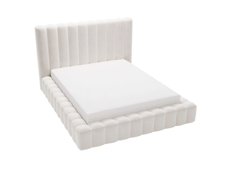 Polsterbett mit Bettkasten und Lattenrost 160x200 Rotto Creme