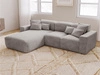 Ecksofa L-Form Links Moderne Ecksofa Leni Grau