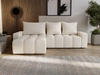 Ecksofa L-Form mit Schlaffunktion und Bettkasten Bresso Creme