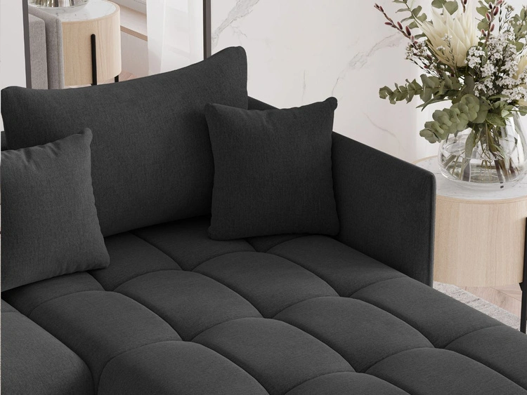 Wohnlandschaft mit Schlaffunktion und Bettkasten Ardi U Anthrazit