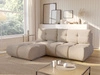 Ecksofa mit Schlaffunktion und Bettkasten Links Milet Beige