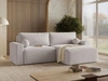 Ecksofa L-Form mit Schlaffunktion und Bettkasten Aurora Grau