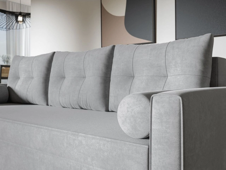 Schlafsofa mit Bettfunktion und Bettkasten Pori Dunkelblau