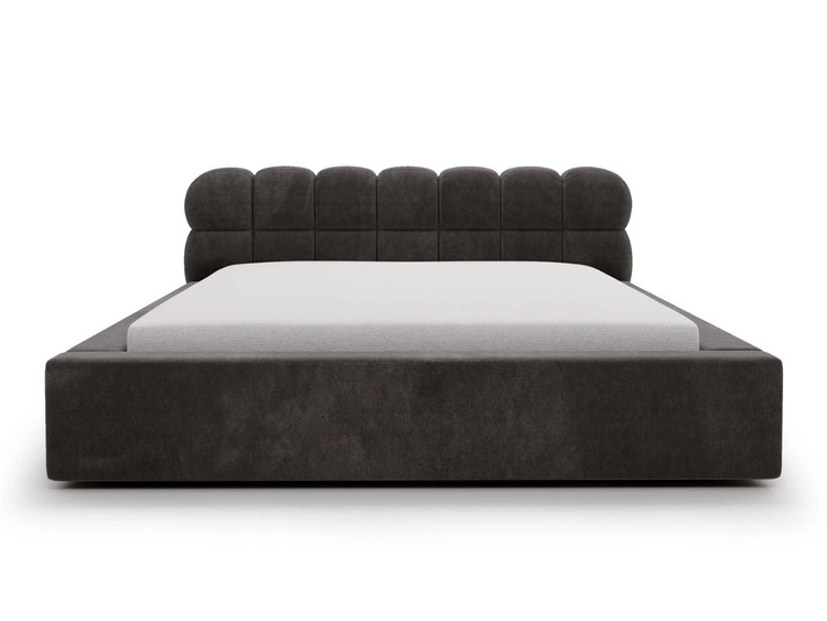 Polsterbett mit Bettkasten und Lattenrost 120x200 Plaza Dunkelgrau