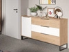 Kommode mit Türe und Schubladen Vigo Hickory Weiß matt