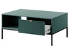 Couchtisch mit Stauraum Amber Grün, Schwarz Frame