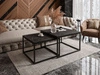 Couchtisch auf schwarzem Metallrahmen Asumi Schwarz 40x46