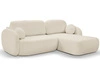 Ecksofa L-Form Rechts mit Schlaffunktion und Bettkasten Oreo Beige