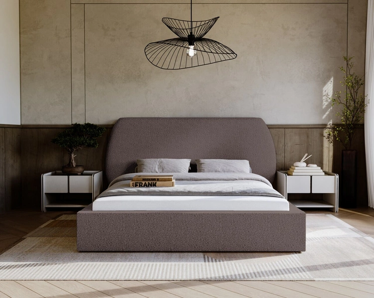 Polsterbett mit Lattenrost 160x200 Blossom - Braun