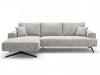 Ecksofa L-Form auf Metallbeinen Leto Links Grau