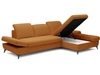 Ecksofa L-Form Rechts mit Schlaffunktion und Bettkasten Hannover Orange