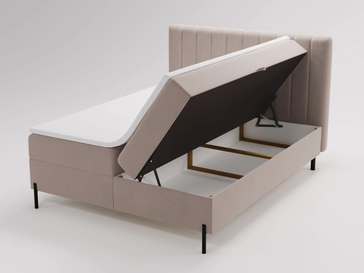 Boxspringbett mit Bettkasten 140x200 Primavera Beige