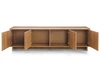 Dreitüriges TV-Lowboard 195 cm für Wohnzimmer Azumi Karamell Eiche