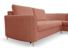 Ecksofa L-Form Links mit Schlaffunktion und Bettkasten Limon Orange
