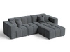 Ecksofa L-Form Rechts Moderne Ecksofa Loopo Dunkelgrau