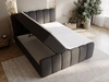 Boxspringbett mit Bettkasten 140x200 Bouclé-Stoff Cloud Schwarz