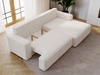 Ecksofa L-Form Rechts mit Schlaffunktion und Bettkasten California Creme