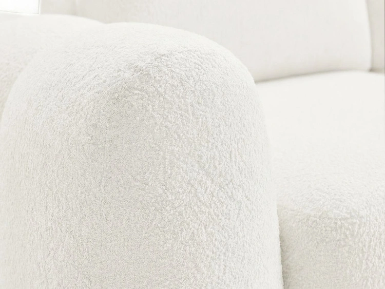 Ecksofa L-Form mit Schlaffunktion und Bettkasten Avelin Links Creme