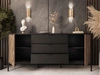 Kommode mit Türen und Schubladen Tavio Schwarz