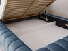 Polsterbett mit Bettkasten und Lattenrost 160x200 Italia Blau