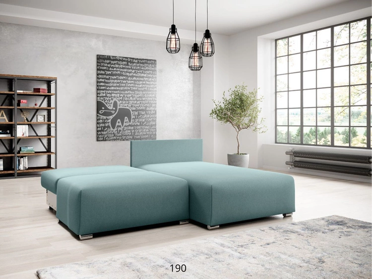 Ecksofa L-Form Rechts mit Schlaffunktion und Bettkasten Ronni Beige
