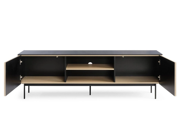 Zweittüriges TV-Lowboard für Wohnzimmer Auroé Eiche Vicenza