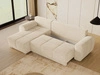Ecksofa L-Form mit Schlaffunktion und Bettkasten Monti Links Beige