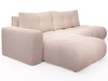 Ecksofa L-Form Links mit Schlaffunktion und Bettkasten Sile L Hellrosa