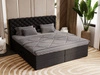 Boxspringbett mit Bettkasten 200x200 Bergamo Schwarz