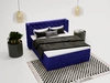 Boxspringbett mit Bettkasten 180x200 Lion Dunkelblau