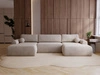 Wohnlandschaft mit Schlaffunktion und Bettkasten Savana Beige