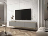 TV-Lowboard Hänge mit Türen 175 cm Diolo Grau mit geriffelter Vorderseite