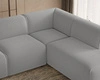 Ecksofa L-Form Rechts Eluno Bouclé-Stoff Grau