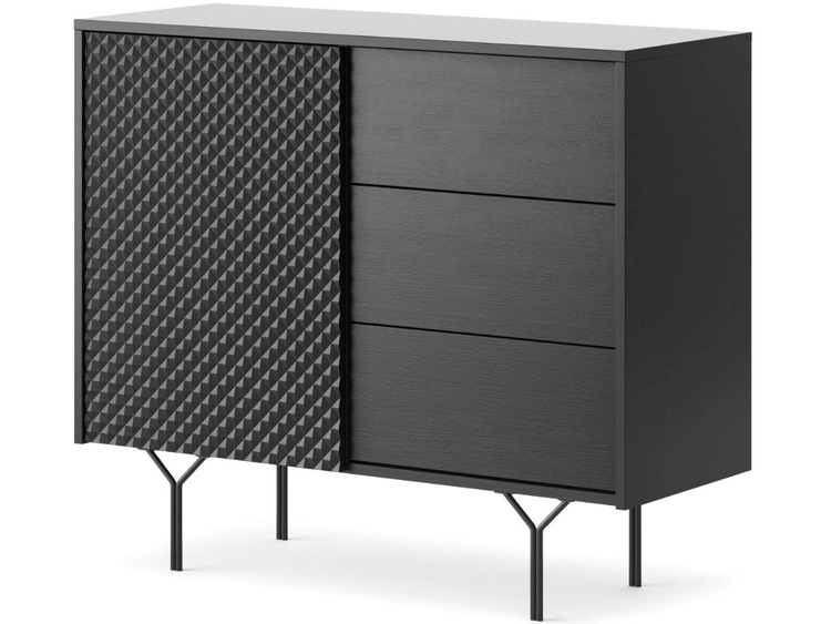 Wohnzimmer-Set Ravi Schwarz