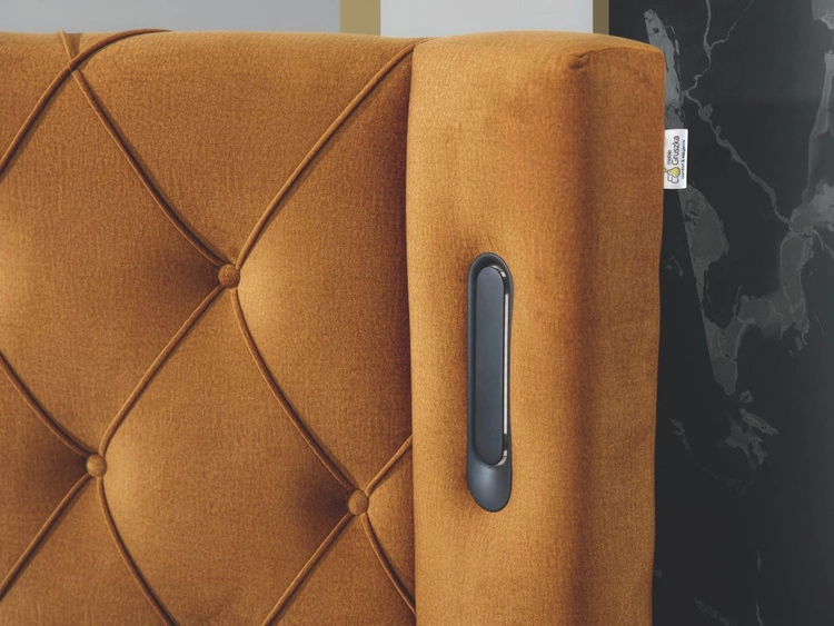 Boxspringbett mit Bettkasten 120x200 Neria Lux Dunkelgrau