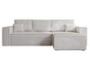 Ecksofa L-Form mit Schlaffunktion und Bettkasten Prato XL Hellgrau 