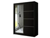 Schiebetürenschrank mit Spiegel 150 cm mit LED-Beleuchtung Portel Schwarz