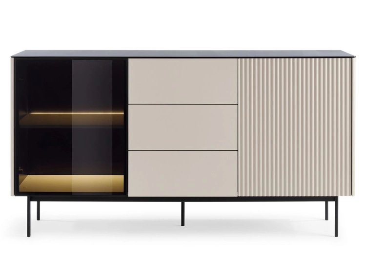 Wohnzimmerset mit Led Auroé Kaschmir