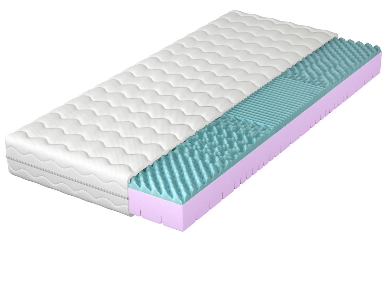 Schaumstoffmatratze mit profiliertem T28-Schaum Talia 90x200