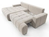 Ecksofa L-Form mit Schlaffunktion und Bettkasten Tulio Links Beige