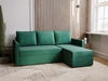 Ecksofa L-Form mit Schlaffunktion und Bettkasten Vasto Grün  