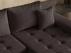 Ecksofa L-Form mit Schlaffunktion und Bettkasten Sonia Braun