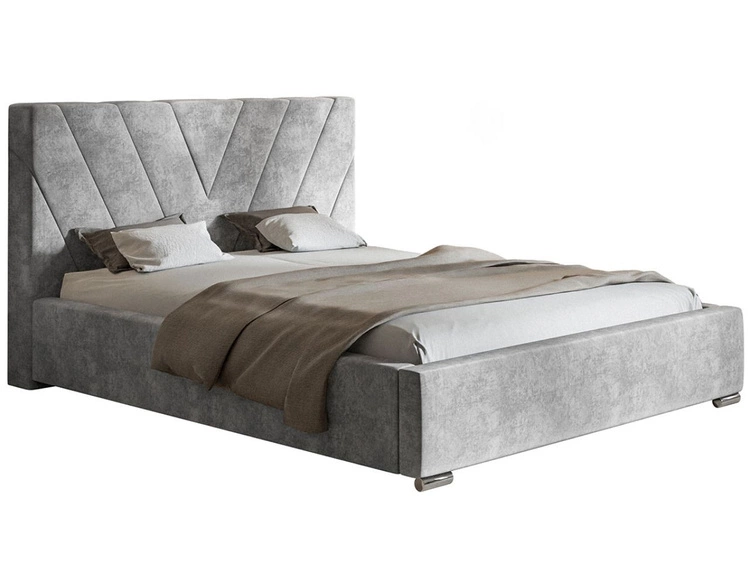 Polsterbett mit Bettkasten und Lattenrost 180x200 Tivoli Hellgrau